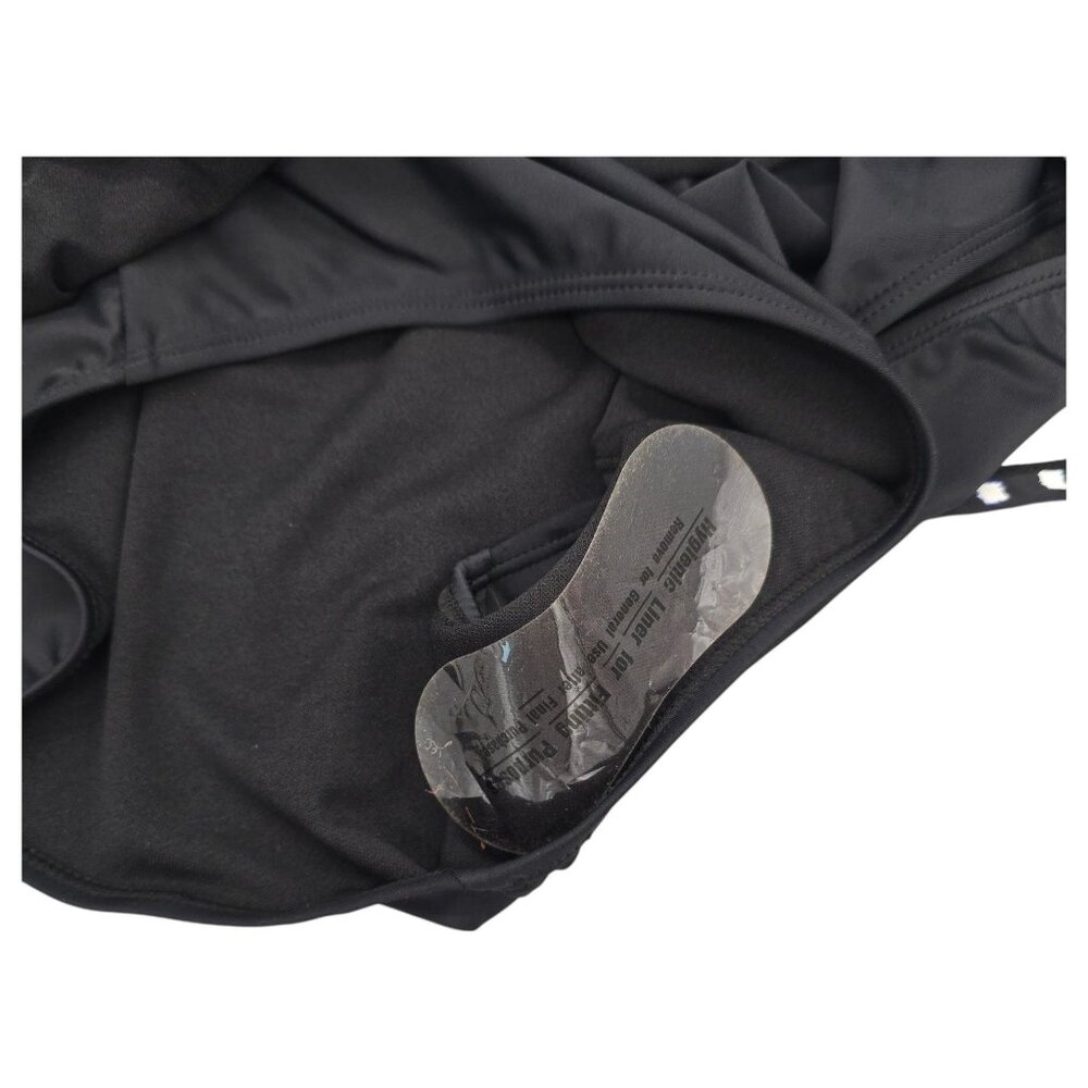 Jaclyn Smith One Piece Swimsuit Polka Dot Black White Layered Womens Size 20 - Picture 14 of 14